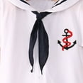 thumbnail image 6 of BemeyourBBs Baby Boy Girl Sailor Outfit Short Sleeve Striped Marine Navy Romper Bodysuit Jumpsuit Summer Party Casual Clothes, 6 of 7
