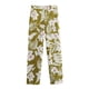 thumbnail image 2 of HH TRAF Pantalones holgados con estampado de flores y plantas para mujer, moda 2024, pantalones anchos ajustados informales con cremallera y bolsillos laterales elegantes para mujer, 2 of 5
