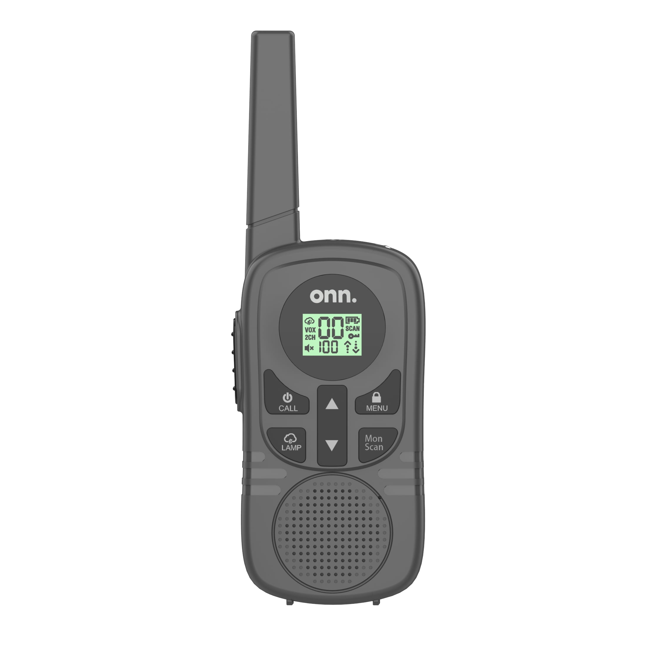 Onn. 16 Miles Walkie Talkies 2pk with Two Way Radios, LED Light