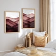 thumbnail image 3 of Framed Print Wall Art Set of 2 - Abstract Mountain Landscape Poster Art - 2 Pieces Nature-Inspired Modern Wall Decor for Living Room - 12"x16"x2 Natural, 3 of 8