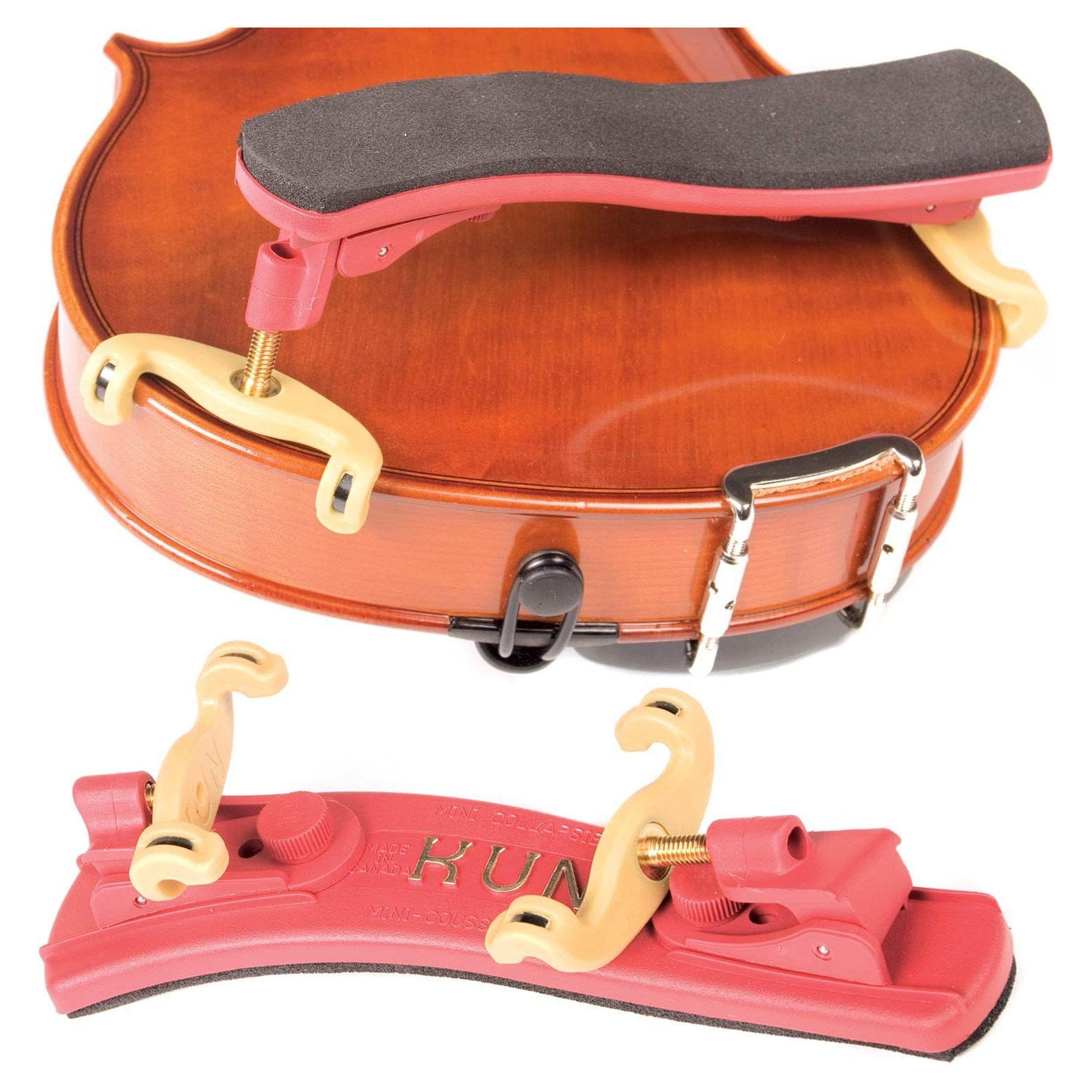 Kun Collapsible Mini - Violin Shoulder Rest - Red