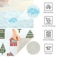 thumbnail image 3 of Yayeee Bath Rug for Bathroom Floor Non Slip Rectangle Fluffy Soft Absorbent Mat, 16"x24", Green Christmas House, 3 of 7