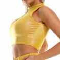 thumbnail image 2 of Aayomet Womens Workout Tops Women's Casual Basic V Neck Sleeveless Stretchy Regular Length Cami Tank Top Spaghetti Strappy Cami Tops,Yellow M, 2 of 5