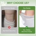 thumbnail image 6 of UNEEI Bamboo Viscose Diabetic Ankle Socks: Wide Calf Diabetic Socks with Seamless Toe - 6 Pairs Non Binding Neuropathy Socks for Women Men, Size 11-13, 6 of 7