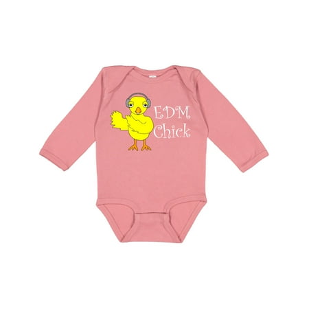

Inktastic EDM Chick White Text Gift Baby Girl Long Sleeve Bodysuit