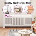 thumbnail image 5 of vidaXL Engineered Wood Radiator Cover White 80.7", 5 of 11