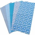 thumbnail image 3 of Unatoiry 5PCS Cotton Fabric Sewing Material Value Bundle Scraps Offcuts Quilting 50*50cm blue 1Set, 3 of 6