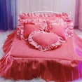 thumbnail image 3 of Cama de 1 Zulema ropa de Cama para dormir en miniatura 1:6 para el hogar del dormitorio Rosa, 3 of 8
