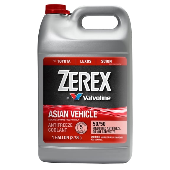 Zerex Asian Vehicle Red Antifreeze Coolant 50/50 Ready-to-Use 1 Gallon
