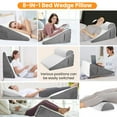 thumbnail image 5 of AMTPM Bed Wedge Pillow, Memory Foam Triangle Pillow for Sleep Apnea, Acid Reflux, Snoring, 12Inch Leg Elevation, Back Support for Sitting Up in Bed, Incline Cushion for Sleeping, Reading, 5 of 10