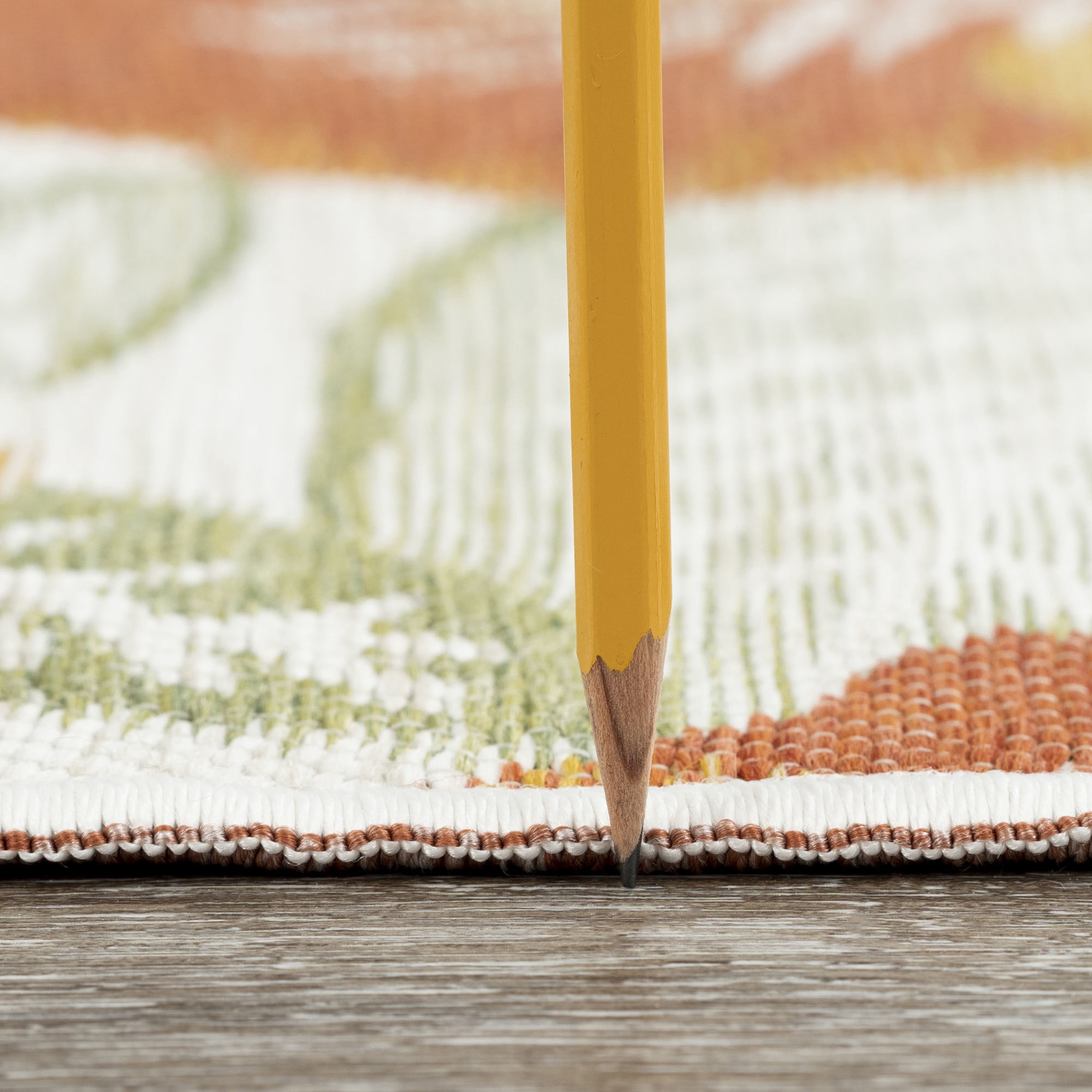 2x3 Water Resistant, Small Indoor Outdoor Rugs for Patios, Front Door Entry, Entryway, Deck, Porch, Balcony | Outside Area Rug for Patio | Orange, Floral | Size: 2' x 3'