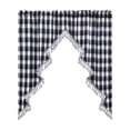 thumbnail image 2 of Yyuenw Christmas Tree Swag Valances,Snow Views Buffalo Plaid Light Filtering Curtains,Tassel Rod Pocket Farmhouse Kitchen Window Treatment 39x24, 2 of 6