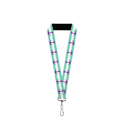 Boat Lanyard - Sailor Sailboat Anchors Horizontal Striped Lanyard