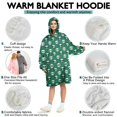 thumbnail image 5 of Wearable Oversized Blanket,Green Skull Bat Pattern Wearable Blanket Hoodie for Adults,Cozy Hooded Blankets with Super Pockets,Super Warm Fuzzy Pullover for Women & Men, 5 of 6