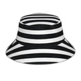 thumbnail image 1 of Balery Black And White Stripes Sombreros para el sol para hombre y mujer, sombrero de pescador con UPF 50+, 1 of 6