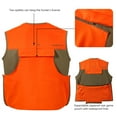 thumbnail image 2 of BASSDASH Unisex Upland Game Field Water-Resistant Bird Hunting Vest with Multi Pockets Brown/Orange Men Women FV11, 2 of 7