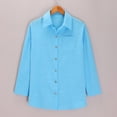 thumbnail image 4 of Endives Womens Shirt Button Down Shirts Drop Shoulder Cotton Long Sleeve Shirt Solid Color Comfortable Womens Top, 4 of 6