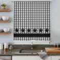 thumbnail image 5 of Gray Black Plaid Sheer Curtains 63 Inches Long, Vintage Star Greyish Buffalo Lattice Light Filering Curtains, Breathable Simi Curtain Privacy Drapes for Living Room Bedroom Window Treatment, 5 of 9