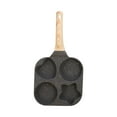 thumbnail image 1 of Poêle pour Cuiseur d'Oeufs, Poêle à Frire Compartimentée pour Gril, Batterie de Cuisine, 4 Trous, Poêle Compartimentée, Noir, 1 of 9