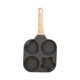 thumbnail image 1 of Sartén Macarena para Parrilla Dividida Panqueques 4 Agujeros Cocinar Huevos Negro, 1 of 8