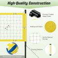 thumbnail image 3 of HUJHKIO Heavy Duty Volleyball Net Outdoor with Anti-Sag System, Adjustable Poles, Professional Volleyball Nets Set for Backyard and Beach, Volleyball and Carrying Bag, Yellow, 3 of 9
