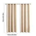 thumbnail image 3 of HBYJLZYG Blackout Insulated Curtain, Room Darkening No Drill Window Drapes 59"x63", 3 of 6