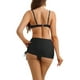 thumbnail image 3 of INSPIRAR CHIC Conjuntos de Bikini de Tirantes Espagueti para Mujeres con Aros 3 Piezas Traje de Baño Falda de Playa con Cuerda Grande Negra, 3 of 5