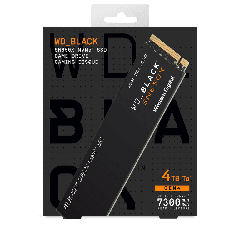未使用・未開封商品 WD_BLACK 4TB SN850X NVMe SSD WD_BLACK SN850X NVMe SSD Gaming Storage, 4TB - WDBB9G0040BNC