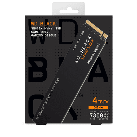 UPC: 0619659193454 | WD_BLACK SN850X NVMe SSD Gaming Storage  4TB – WDBB9G0040BNC-WRSN