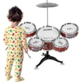 thumbnail image 1 of Bateria Musical Juguete Jazz Niños 7 Piezas 5 Tambores Little Monkey, 1 of 8