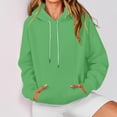 thumbnail image 3 of ShomPort Womens Hooded Sweatshirt Long Sleeve Pullover Oversized Drawstring Causal Office Outwear with Pockets, 3 of 7
