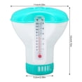 thumbnail image 2 of Distributeur de Chlore Flottant Réutilisable avec Thermomètre Intégré - Grande Capacité Support de Comprimés Chimiques pour Piscines, Spas et Bains à Remous (30-120°F/0-50°C), 2 of 6