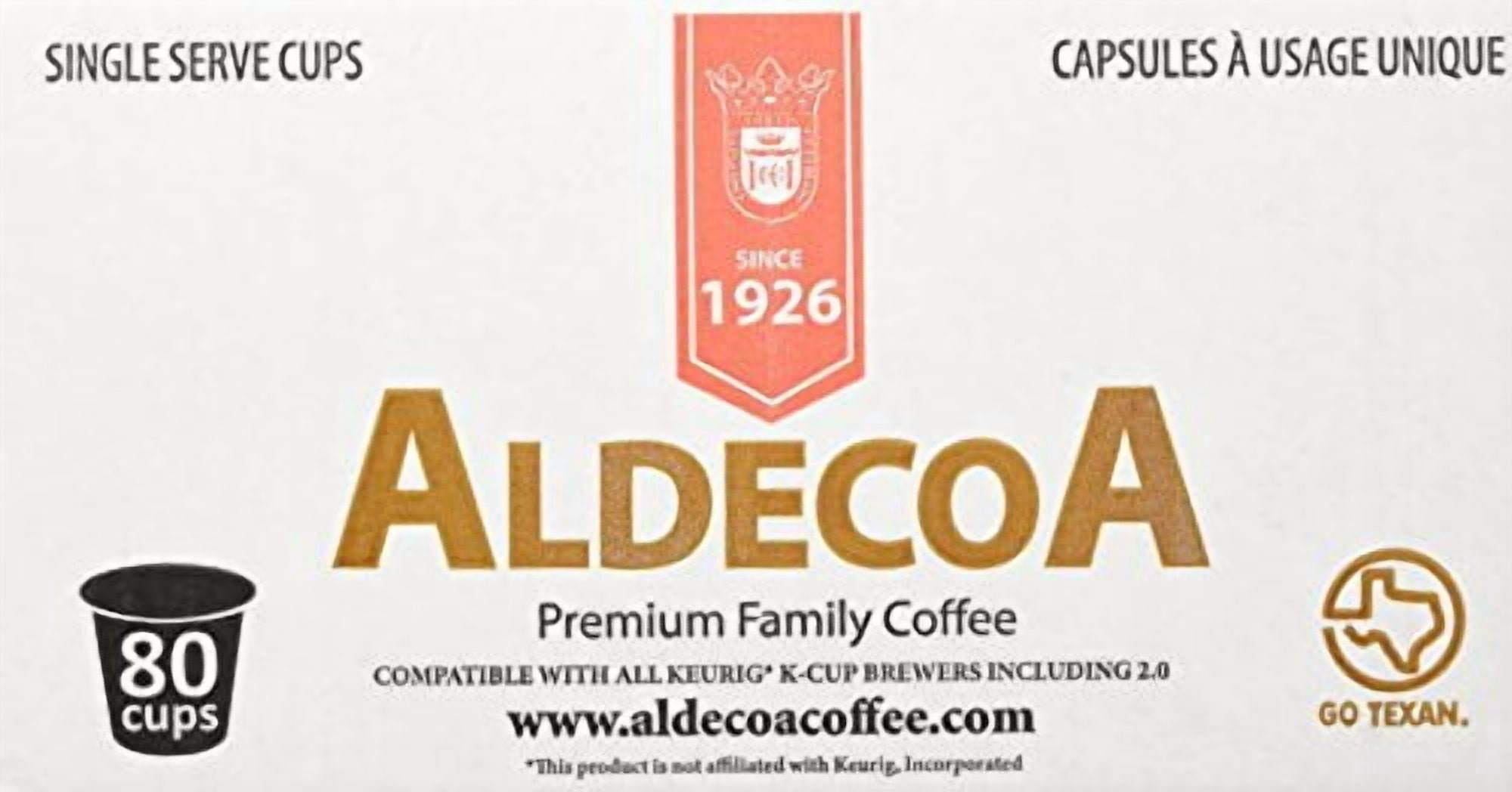 Aldecoa Intense Roast Coffee Pods, Bold, Smooth & Full-Bodied Flavor | 80 Count Compatible K-Cups