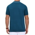 thumbnail image 3 of CAMISA POLO DE PUNTO PARA HOMBRE INSPIRE CHIC CON HEM BRINDADO Y MANGAS CORTAS, TEXTURIZADA, TALLA XL, AZUL REAL, 3 of 6