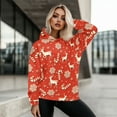 thumbnail image 5 of COEQINE Sweatshirts Pullover Oversized Women's Hoodies Tops Loose Fashion Y2K Fit Soft Hooded Sweatshirt Casual Wear Long Sleeves Christmas Deers and Snowflakes Hooded Sweatshirt, 2XL, 5 of 7