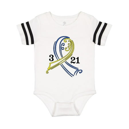 

Inktastic Down Syndrome Ribbon 3 21 Gift Baby Boy or Baby Girl Bodysuit