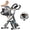 Blue, variant on UPGO 5 IN 1 Folding Exercise Bike with 6.6 LBS Flywheel & 16 Levels of Resistance, 330LB Weight Capacity Indoor Workout Cycling Bike for Home Gym
