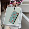 thumbnail image 3 of Womens Wallet Bifold Ladies Cluth Bag Wristlet Wrist Strap Long Purse Snow Santa Gift Sock Christmas Pattern Design, 3 of 6