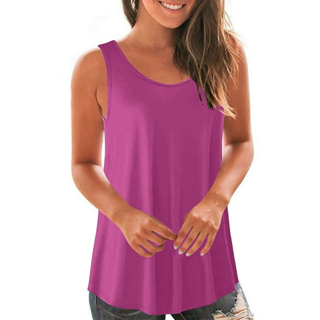 Women's Tank Tops Wide Shoulder Strap Tops Sleeveless Loose Shirts Quick Dry Athletic Tops