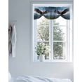 thumbnail image 4 of Flying Eagle Tie Up Valances Curtain, Mountains Blue Sky Kitchen Valances for Windows Decor, Rod Pocket Short Curtains Set for Bedroom/Bathroom, 60"x18", 4 of 9