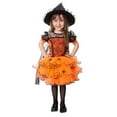 thumbnail image 2 of WIBACKER 1-5T Kids Baby Girl Halloween Cosplay Dress with Spider Cloak Witch Fancy Party Costume, 2 of 16