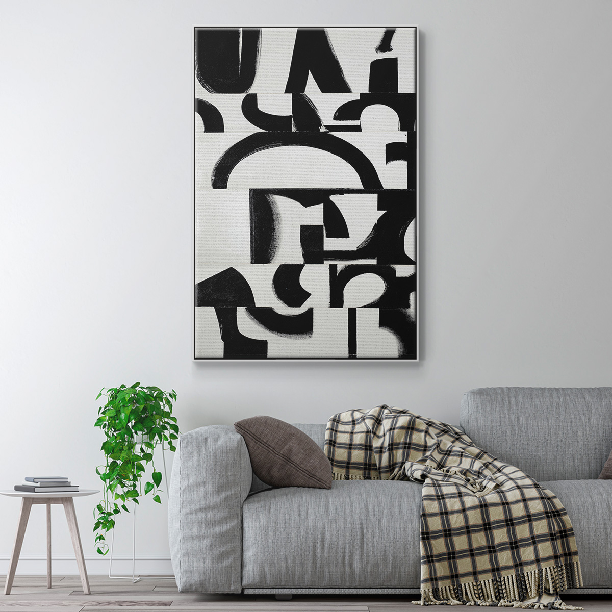 Prosperous Elements V11 Framed Premium Gallery Wrapped Canvas - Ready to Hang - 27 x 41 - White Floating Frame