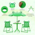 thumbnail image 4 of 4-Piece Folding Outdoor Play Set w/ Adjustable Sun Umbrella - HDPE Table, Oxford Fabric Chairs, Durable Metal Frame, 39.5" Canopy - Perfect for Backyard, Park, Beach Fun!, 4 of 11