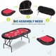 thumbnail image 5 of QinaQin Mesa de póker ovalada plegable de 72 pulgadas para 8 jugadores, con bolsa de transporte, fieltro tipo casino y portavasos metálicos profundos, 5 of 9