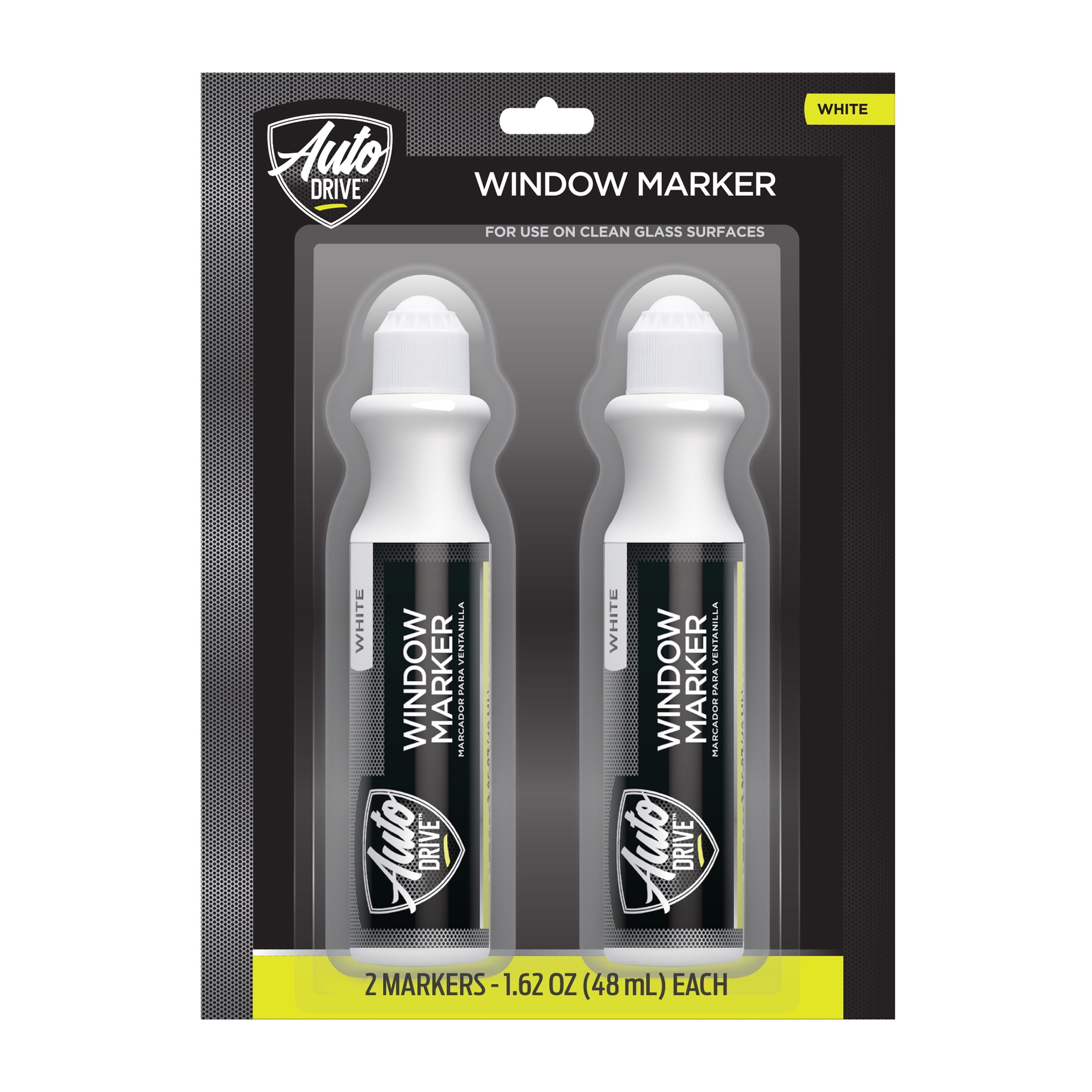 Auto Drive White Automotive Window Marker, 2-Pack