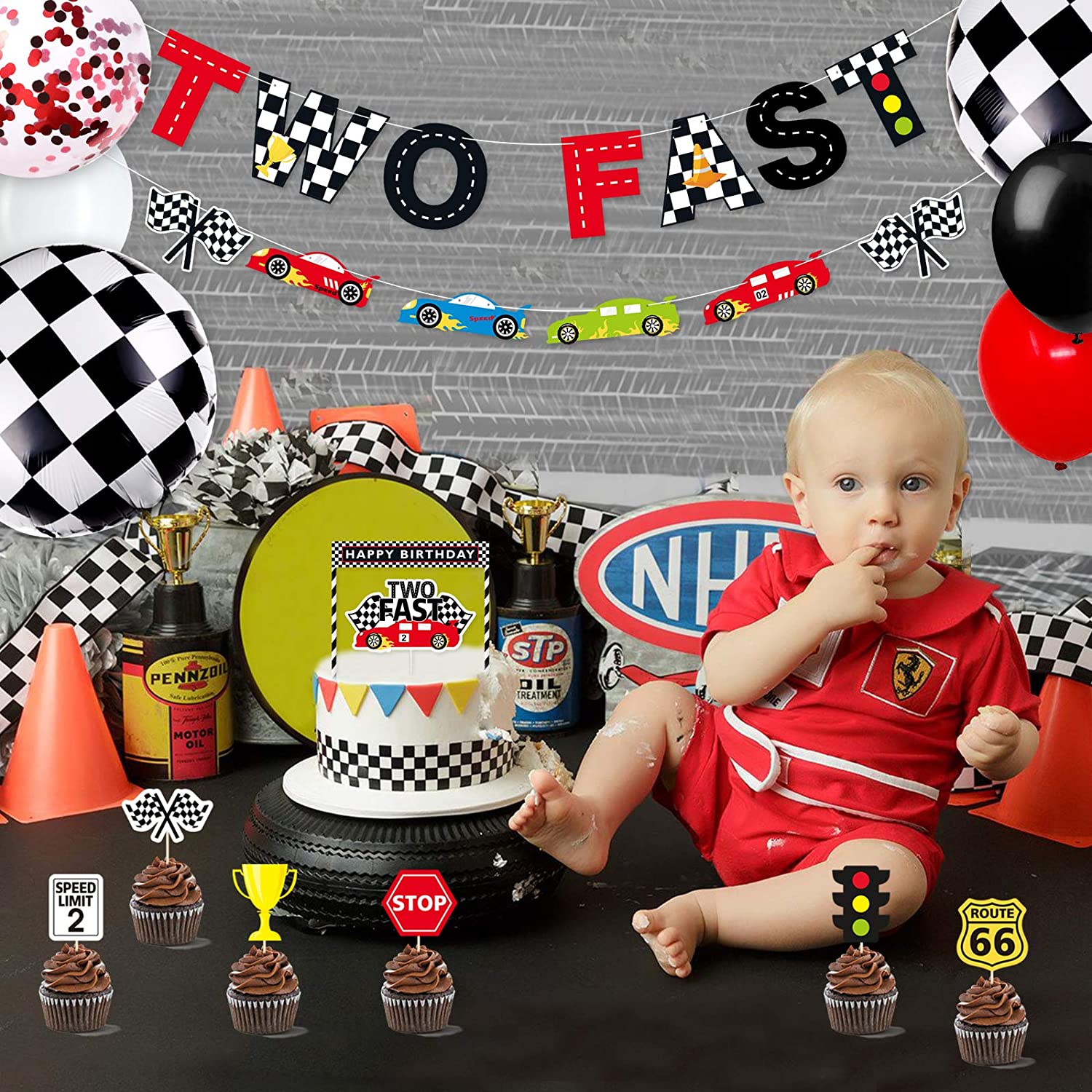 Buy Race Car Two Fast Party Decorations Supplies Racing Theme 2nd