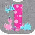 thumbnail image 4 of Inktastic Dinosaur Party-first Birthday Girls Baby Bib, 4 of 4