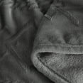 thumbnail image 6 of Exclusivo Mezcla King Size Soft Bed Blanket, Warm Fuzzy Luxury Bed Blankets, Decorative Geometry Pattern Plush Throw Blanket for Bed, 90"x104", Dark Grey, 6 of 8