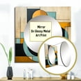 thumbnail image 3 of Designart "Happy Coincidence Abstract Retro Geometrics" Modern Midcentury Blue Large Square Mirror - Square Bedroom Mirror Printed Wall Decor - Mid-Century Square Printed Wall Mirror Art, 3 of 5