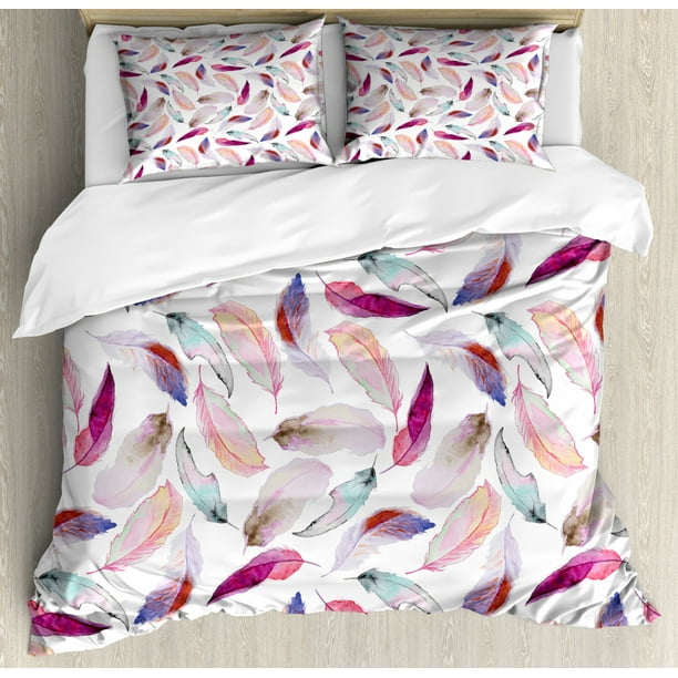 Feathers Duvet Cover Set King Size Mix, Feather Bed Cover King